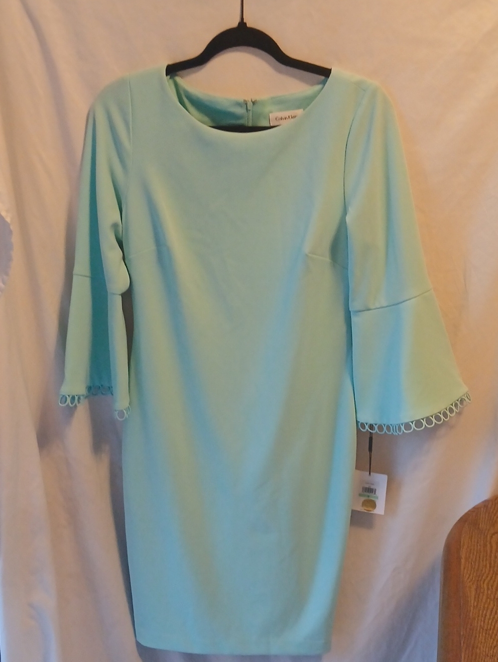 Calvin Klein Mint Green Bell Sleeve Shift Dress